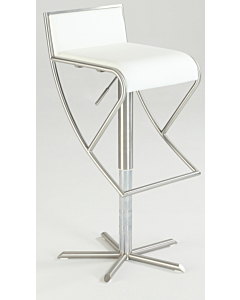 Chintaly 1627 Height Adjustable Bar Stool White