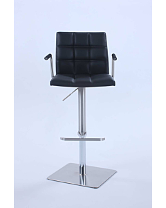 Chintaly 1654 Height Adjustable Bar Stool Black
