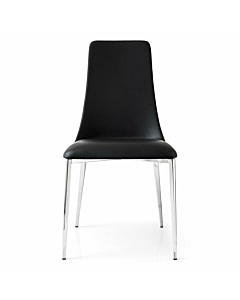 Calligaris Etoile CS1424 Upholstered Chair with High Back and Metal Legs | Made to Order