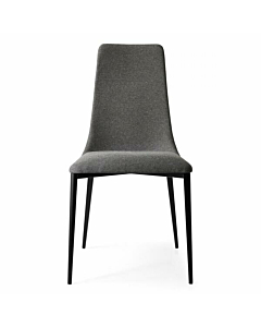 Calligaris Etoile CS1424 Upholstered Chair with High Back and Metal Legs | Quick Ship