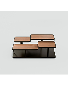 Elite Modern Quatro Coffee Table, All Wood Top