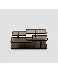 Elite Modern Quatro Coffee Table, All Glass