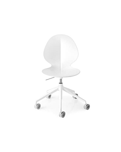 Calligaris Basil Swivel Plastic Chair Height Adjustable with Aluminum Base On Casters