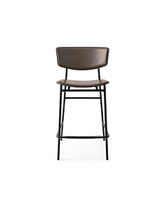 Calligaris Fifties CS-1864 modern stool with upholstered seat and backrest | Made to Order