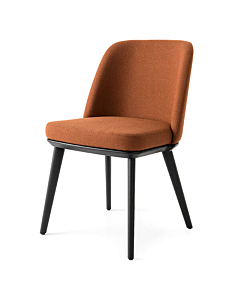 Calligaris Foyer CS-1888 Upholstered Chair with Wooden Base | Quick Ship