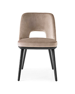 Calligaris Foyer CS-1899 Upholstered Chair with Wooden Base | Quick Ship