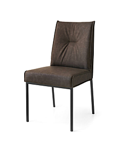 Calligaris Romy Upholstered Chair with Plush Seat and Metal Base | Made to Order