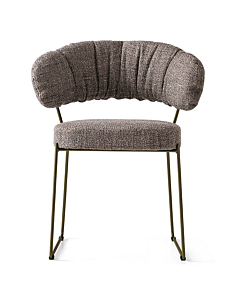 Calligaris Quadrotta Upholstered Chair with Metal Frame and Plush Back | Made to Order