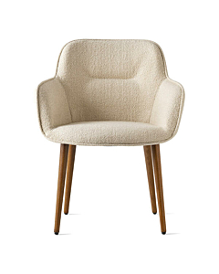 Calligaris Cocoon CS2074 Upholstered Armchair with Wooden Legs | Made to Order