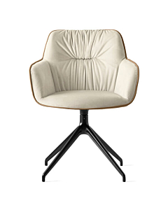 Calligaris Cocoon CS2085 Two-tone Armchair with Plush Seat. 180° Swivel-Return | Made to Order