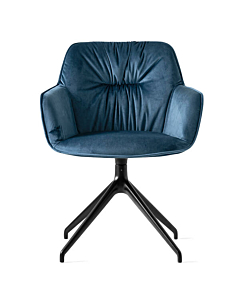Calligaris Cocoon CS2085-MTO Armchair with Aluminum Base and Automatic Return. 180° Swivel-Return | Made to Order