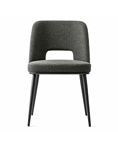 Calligaris Foyer CS1895 Upholstered Open-Back Chair with Metal Base | Quick Ship