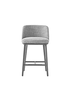 Calligaris Foyer CS-2072 modern counter stool with padded seat and wooden base | Quick Ship