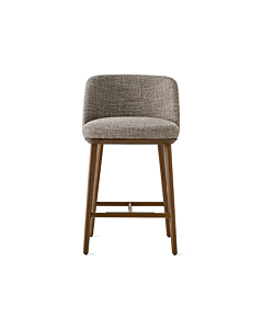 Calligaris Foyer CS-2072 modern counter stool with padded seat and wooden base | Made to Order