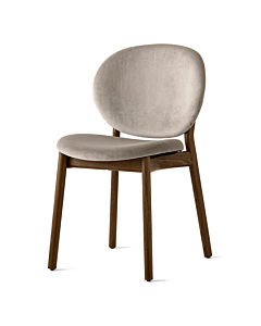 Calligaris Ines CS-2079 Upholstered Chair with Wooden Frame | Quick Ship