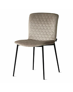 Calligaris Love CS-1885-A Upholstered Quilted Chair with Metal Frame | Made to Order