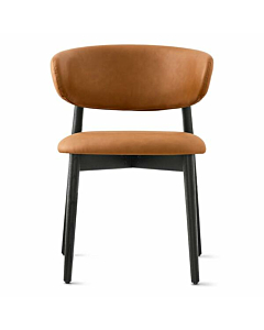 Calligaris Oleandro CS-2034 Upholstered Chair with Wooden Base | Quick Ship