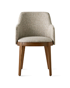 Calligaris Adèl CS2099 Upholstered Armchair with Wooden Base | Special Order