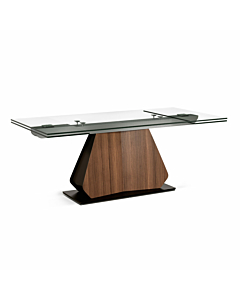 Elite Modern Gea Extension Dining Table with Glass Top