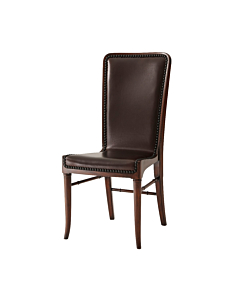 Theodore Alexander Leather Sling Dining Chair