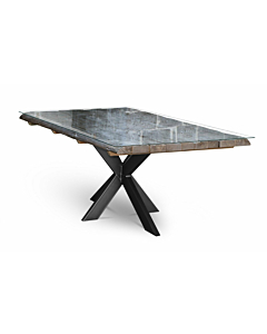 Cortex Redde-Glass Solid Wood Dining Table