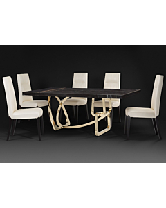 Stone International Tangle Dining Table with Boxed Edge Top