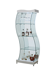 Chintaly 6618 S-shaped Curio, White