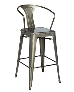 Chintaly Alfresco 8020 Bar Stool, Gun Metal