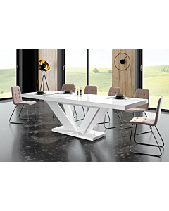 Cortex Aviv Extendable Dining Table, White High Gloss