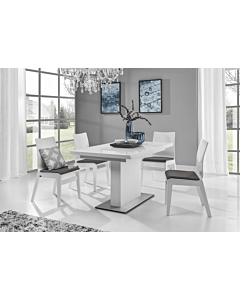 Cortex Evita Glass Top Dining Table With Extension