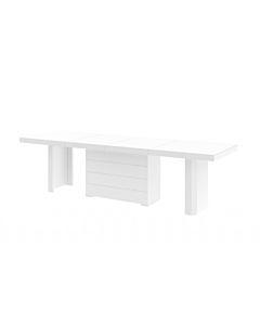 Cortex Kolos Dining-Conference Table with Four Extensions, White