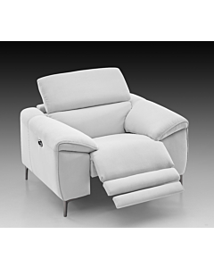 Lucca Leather Armchair with Power Recliner | Creative Furniture-Snow White Leather HTL