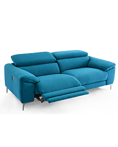 Lucca Fabric Sofa with Recliners | Creative Furniture-Turquois Fabric HTL