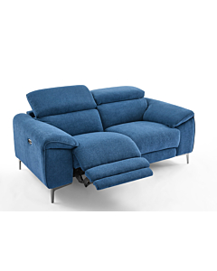 Lucca Fabric Loveseat with Power Recliners | Creative Furniture-Cerulean Fabric HTL