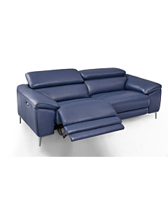 Lucca Leather Sofa with Power Recliners | Creative Furniture-Denim Blue HTL