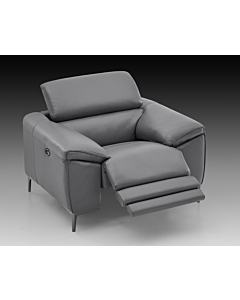 Lucca Leather Armchair with Power Recliner | Creative Furniture-Steel Gray Leather HTL