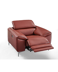 Lucca Leather Armchair with Power Recliner | Creative Furniture-Rustic Red Leather HTL