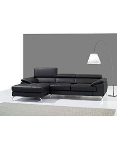 A973B Sectional In Black Leather | J&M Furniture
