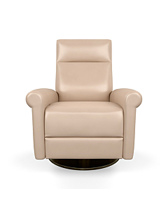 American Leather Ada Recliner, Mont Blanc Leather Upholstered-AL-G-Mont Blanc Blush Leather-Gray Ash