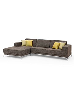 Creative Furniture Agata Sectional Sofa, Gray-Brown