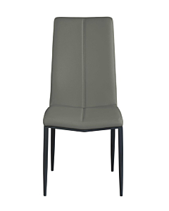 Chintaly Alexandra Contemporary Side Chair with Double Stitched Back, Gray
