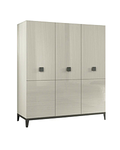 Mont Blanc 3-Door Wardrobe with Wooden Doors | Delivery Lead Time 20 Weeks