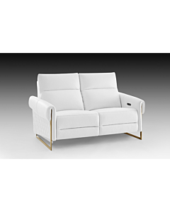 Alice Loveseat with Two Power Recliners, White | Creative Furniture