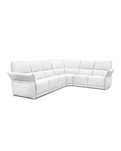 Alita 6 Pc Modular Sectional with Recliners, Bianco | Creative Furniture
