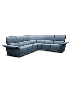 Alita 6 Pc Modular Sectional with Recliners, Blue | Creative Furniture