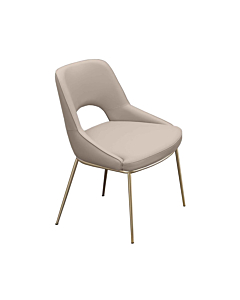 Chintaly Amelia Contemporary Open Back Side Chair, Beige