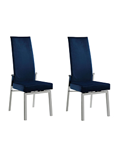 Chintaly Anabel Contemporary Motion Back Side Chair with Chrome Frame