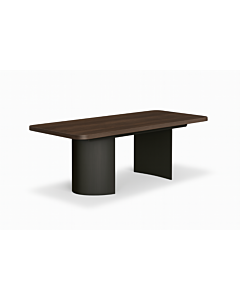 ALF Appia 78" Extendable Dining Table – Italian Modern Table in Matte Espresso & Termocotto Oak