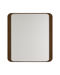 ALF Appia Mirror – Italian Modern Wall Mirror in Matte Espresso & Termocotto Oak