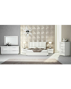 Ariana 5 Pcs Bedroom Set, Queen Size, White | Creative Furniture